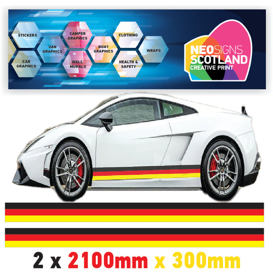 GR2.1/300x2 German Side Stripe 2100mm x 300mm for Porsche