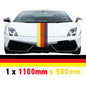 GR1.1/500x1 German Bonnet Stripe 1100mm x 500mm for Porsche