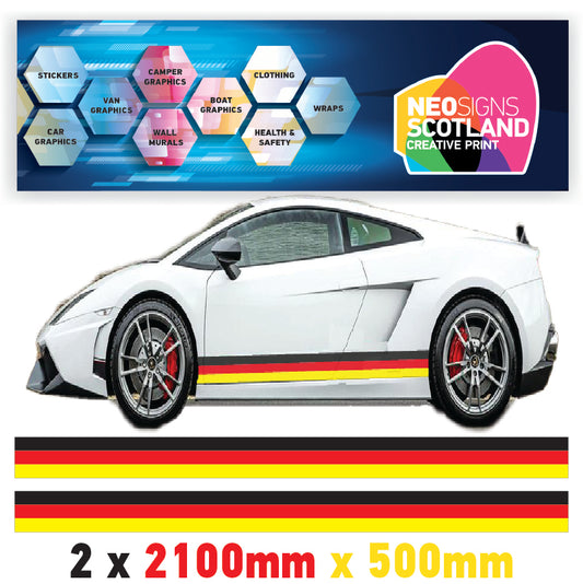 GR2.1/500x2 German Side Stripe 2100mm x 500mm for Porsche