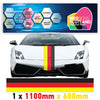 GR1.1 German Racing Bonnet stripe 1.1m (1100mm) Long laminated for BMW Volkswagen Audi sticker graphics various widths available
