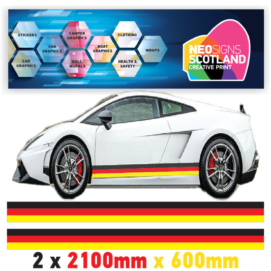GR2.1/600x2 German Side Stripe 2100mm x 600mm for Porsche