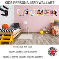GPW01-20 Kids Personalised Name Wall Sticker Various Designs Available