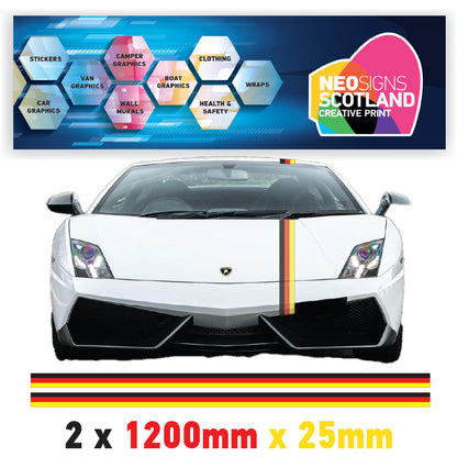 GRP German Racing Pin Stripes 1.2m (1200mm) Long laminated for Renault Peugeot Citroen sticker graphics various widths available