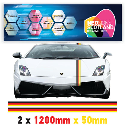 GRP German Racing Pin Stripes 1.2m (1200mm) Long laminated for Renault Peugeot Citroen sticker graphics various widths available