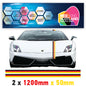 GRP German Racing Pin Stripes 1.2m (1200mm) Long laminated for Renault Peugeot Citroen sticker graphics various widths available