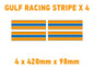 GU02A 4 x Gulf Racing Stripe 420mm x 98mm For Porsche