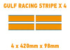 GU02B 4 x Gulf Racing Stripe 420mm x 98mm For Porsche