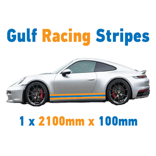 GU2.1Ax1 Gulf Racing Side Stripe 2100mm wide For Porsche