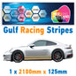 GU2.1A/1x125 Gulf Racing Side Stripe 2100mm x 125mm For Porsche
