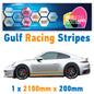GU2.1A/1x200 Gulf Racing Side Stripe 2100mm x 200mm For Porsche