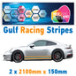 GU2.1A/2x150 Gulf Racing Side Stripe 2100mm x 150mm For Porsche