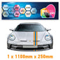GU1.1A/1x250 Gulf Racing Bonnet Stripe 1100mm x 250mm For Porsche
