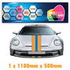 GU1.1A/1x500 Gulf Racing Bonnet Stripe 1100mm x 500mm For Porsche