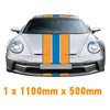 GU1.1A/1x500 Gulf Racing Bonnet Stripe 1100mm x 500mm For Porsche