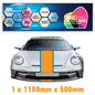 GU1.1B/1x500 Gulf Racing Bonnet Stripe 1100mm x 500mm For Porsche