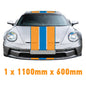 GU1.1A/1x600 Gulf Racing Bonnet Stripe 1100mm x 600mm For Porsche