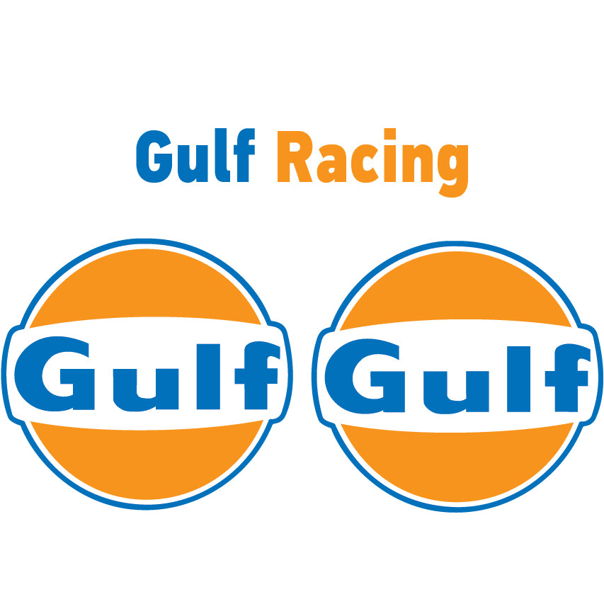 Gulf Racing stickers x2 laminated for Porsche