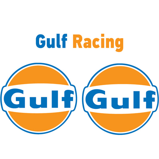 Gulf Racing stickers x2 laminated for Porsche