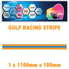 GU1.1x1A Gulf Racing wall stripes 1.1m (1100mm) Long laminated for Le mans Various Sizes Available