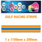 GU1.1x1A Gulf Racing wall stripes 1.1m (1100mm) Long laminated for Le mans Various Sizes Available
