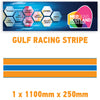 GU1.1x1A Gulf Racing wall stripes 1.1m (1100mm) Long laminated for Le mans Various Sizes Available