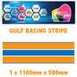 GU1.1x1A Gulf Racing wall stripes 1.1m (1100mm) Long laminated for Le mans Various Sizes Available