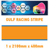 GU2.1x1B Gulf Racing side stripes 2.1m (1x2100mm) Long laminated for Porsche Various Sizes Available