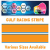 GU2.1x2B Gulf Racing side stripes 2.1m (2x2100mm) Long laminated for Porsch Various Sizes Available