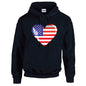 American Heart Unisex Cotton Hoodie 5 sizes 3 Colours Available Printed HD01