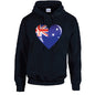 Australia Heart Unisex Cotton Hoodie 5 sizes 3 Colours Available Printed HD03