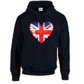 HD04 British Heart Unisex Cotton Hoodie Various Sizes & Colours Available