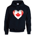 HD05 Canada Heart Unisex Cotton Hoodie Various Sizes & Colours Available