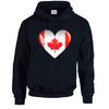 Canada Heart Unisex Cotton Hoodie 5 sizes 3 Colours Available Printed HD05