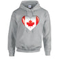 Canada Heart Unisex Cotton Hoodie 5 sizes 3 Colours Available Printed HD05