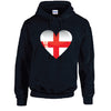 England Heart Unisex Cotton Hoodie 5 sizes 3 Colours Available Printed HD08