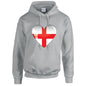 England Heart Unisex Cotton Hoodie 5 sizes 3 Colours Available Printed HD08