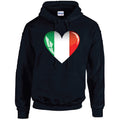 HD09 Italy Heart Unisex Cotton Hoodie Various Sizes & Colours Available