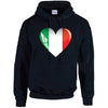 Italy Heart Unisex Cotton Hoodie 5 sizes 3 Colours Available Printed HD09