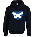 HD13 Scotland Heart Unisex Cotton Hoodie Various Sizes & Colours Available