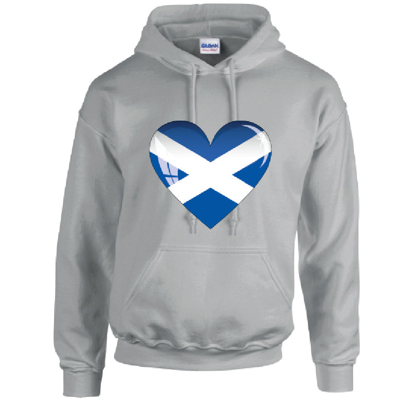 Scotland Heart Football Unisex Cotton Hoodie 5 Sizes 3 Colours Available printed HD13