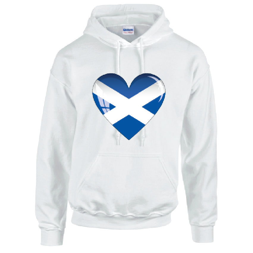 Scotland Heart Football Unisex Cotton Hoodie 5 Sizes 3 Colours Available printed HD13