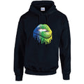 HD14 Blue and Green Lips Unisex Cotton Hoodie Various Sizes & Colours Available