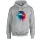 Blue and Red Lips Unisex Cotton Hoodie 8 sizes 3 Colours Available Printed HD15