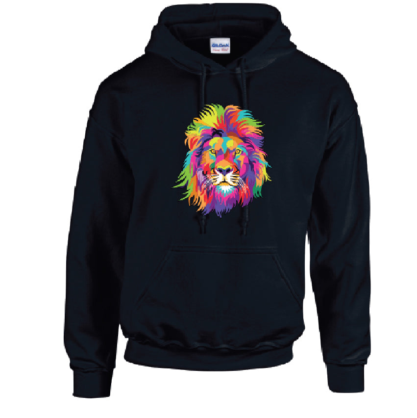 Lion Animal Unisex Cotton Hoodie 5 sizes 3 Colours Available Printed HD18