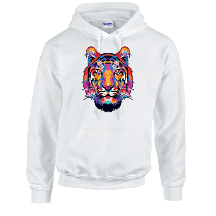 Tiger Animal Unisex Cotton Hoodie 5 sizes 3 Colours Available Printed HD19