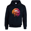 HD20 Orange and Pink Lips Unisex Cotton Hoodie Various Sizes & Colours Available