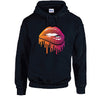 orange and Pink Lips  Unisex Cotton Hoodie 5 sizes 3 Colours Available Printed HD20