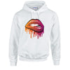 orange and Pink Lips  Unisex Cotton Hoodie 5 sizes 3 Colours Available Printed HD20