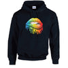 Rainbow Lips Unisex Cotton Hoodie 5 sizes 3 Colours Available Latex printed HD21