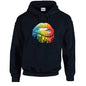 Rainbow Lips Unisex Cotton Hoodie 5 sizes 3 Colours Available Latex printed HD21
